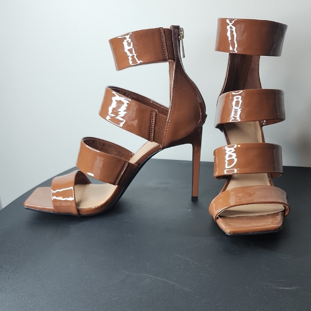 Elegant Brown Strappy Heels